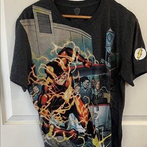 Warner Bros. Dark Gray Flash Graphic Tee